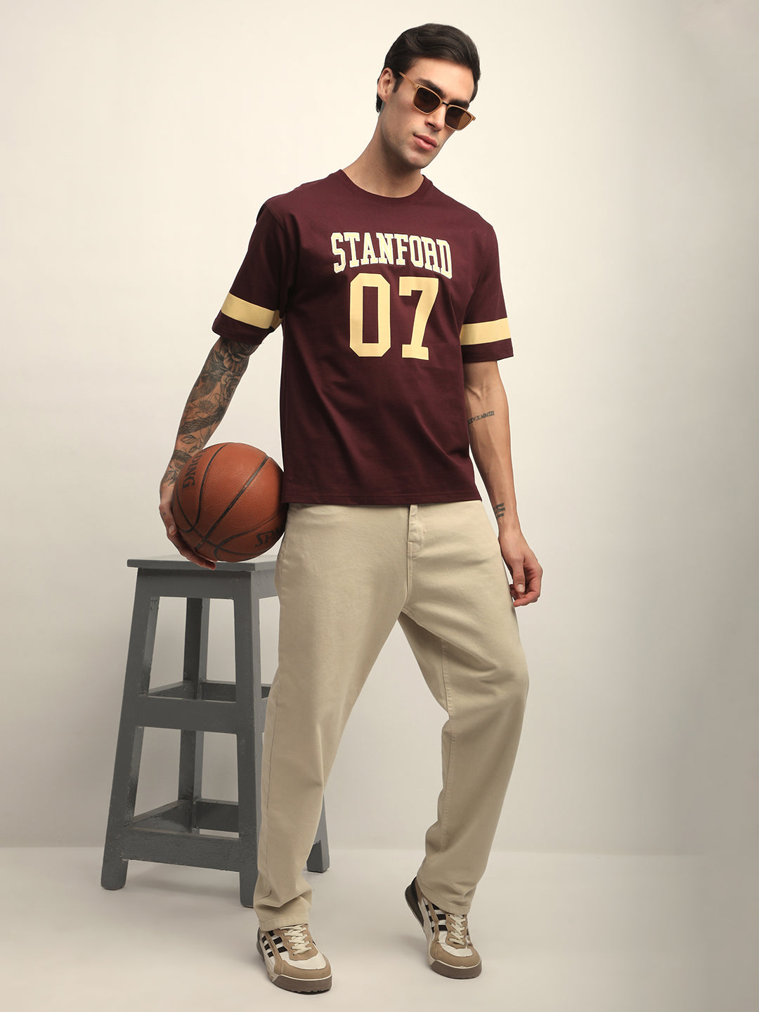 Mens Half Sleeve Round Neck Printed Oversized Fit Tshirts