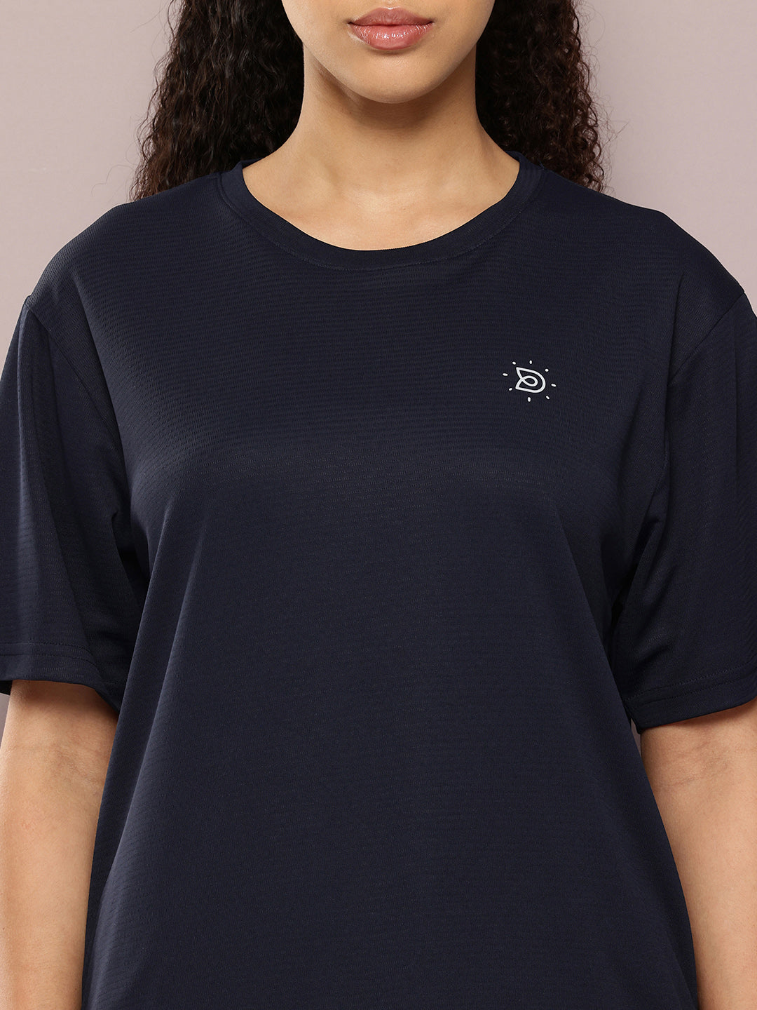 Womens Half Sleeve Round Neck Solid Oversized Fit Tshirts