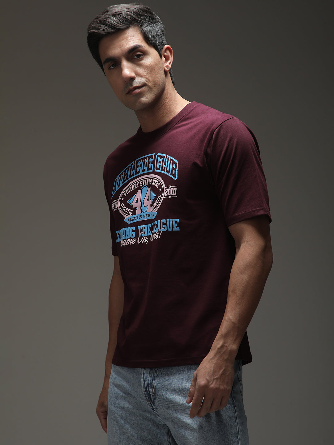 Mens Half Sleeve Round Neck Printed Oversized Fit Tshirts