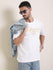 Mens Half Sleeve Round Neck Embroidered Oversized Fit Tshirts