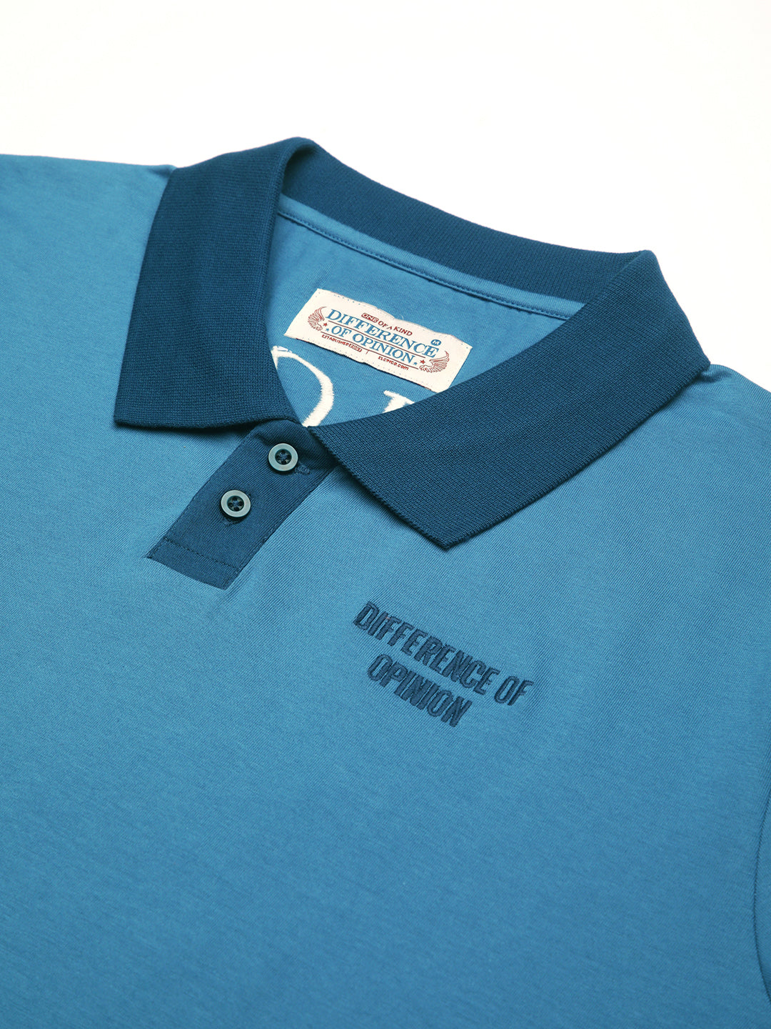 Mens Half Sleeve Polo Neck Back Embroidered Relaxed Fit Tshirts