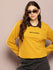 Womens Full Sleeve Polo Neck Printed Oversized Fit Tshirts