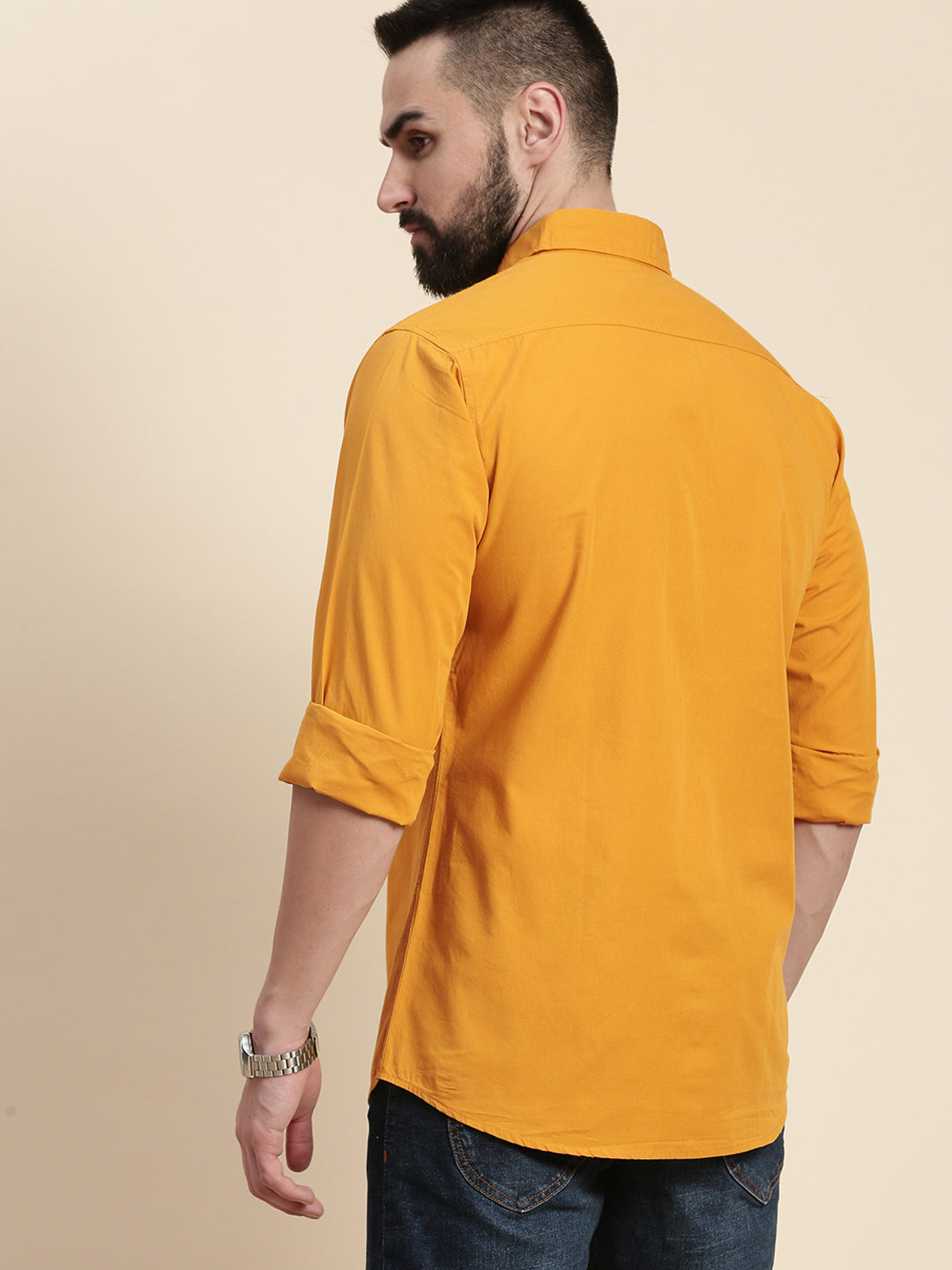 Mens Plain Full Sleeve Shirt With Pocket