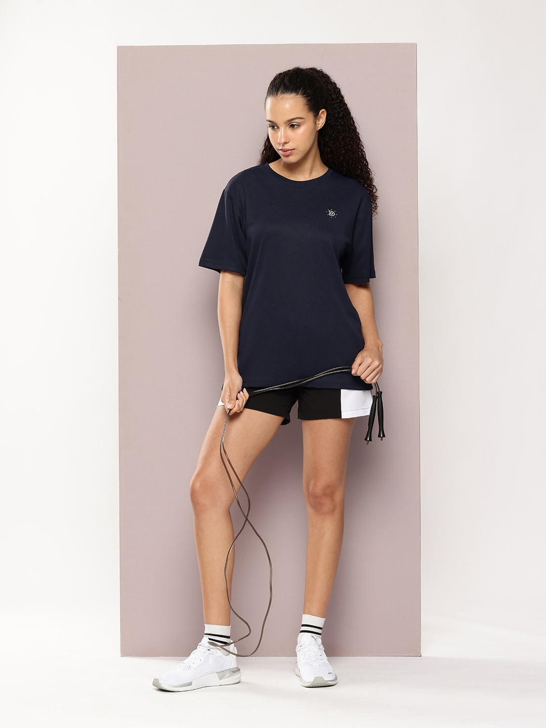 Womens Half Sleeve Round Neck Solid Oversized Fit Tshirts