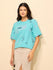 Womens All Over Printed Oversized Fit Cotton T-Shirt