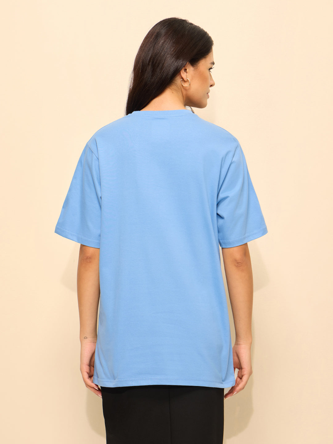 Womens Printed Oversized Cotton T-Shirt