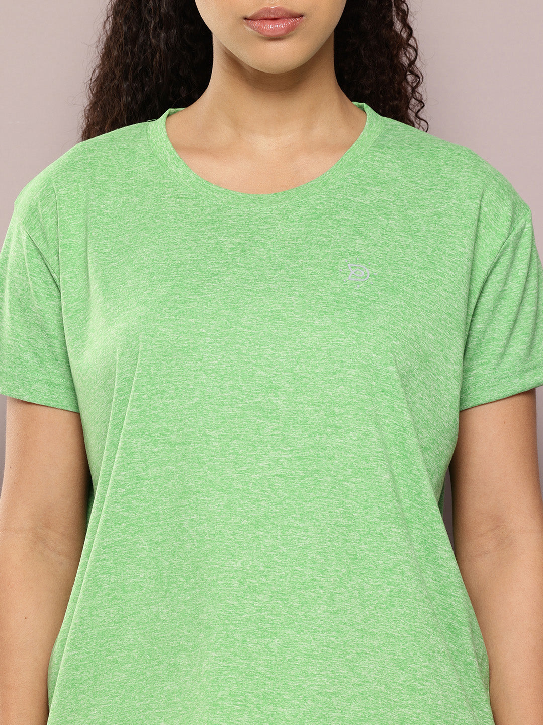 Womens Half Sleeve Round Neck Solid Boxy Fit Tshirts