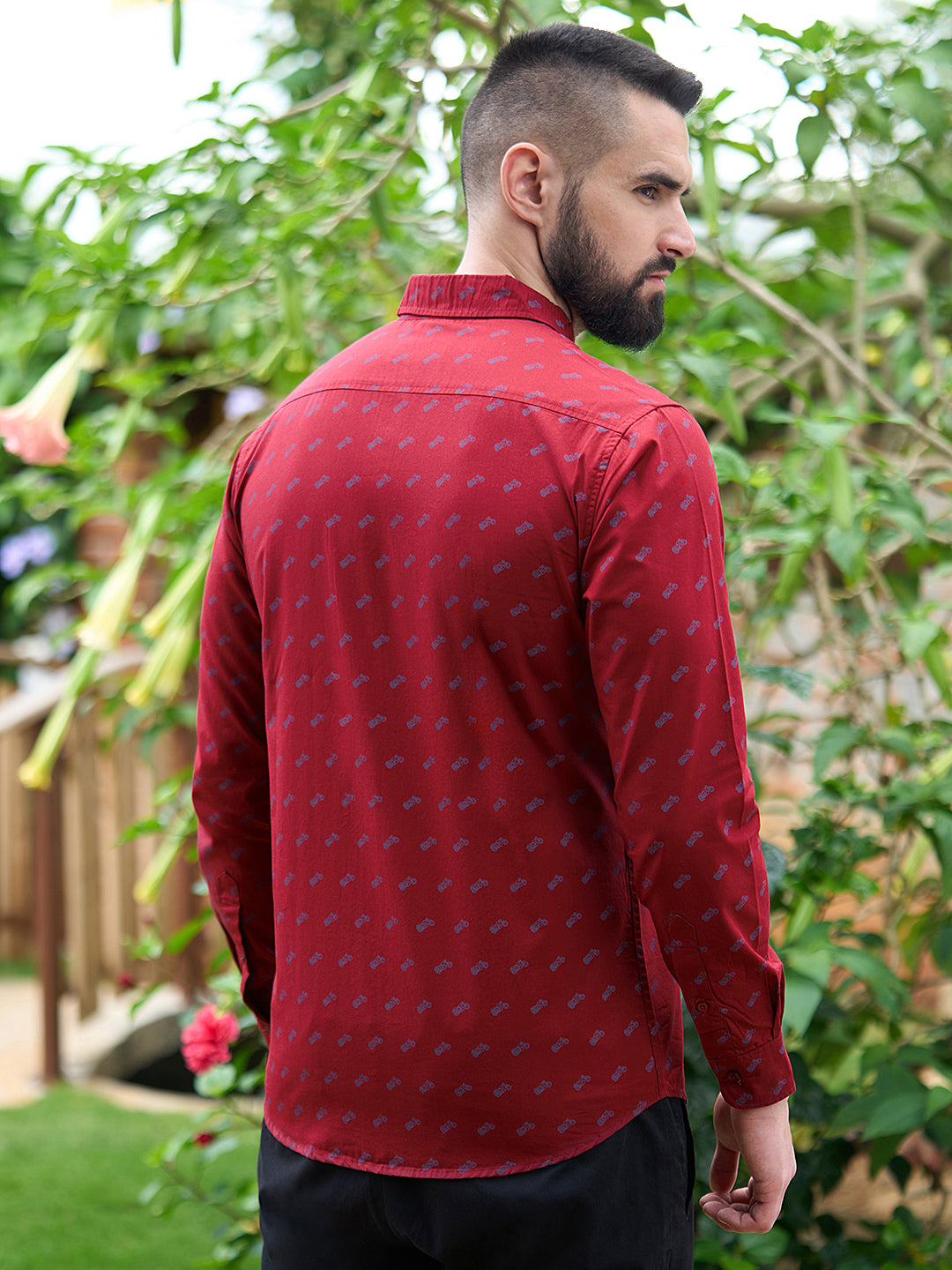 Men All Over Printed Full Sleeve Shirt With Pocket