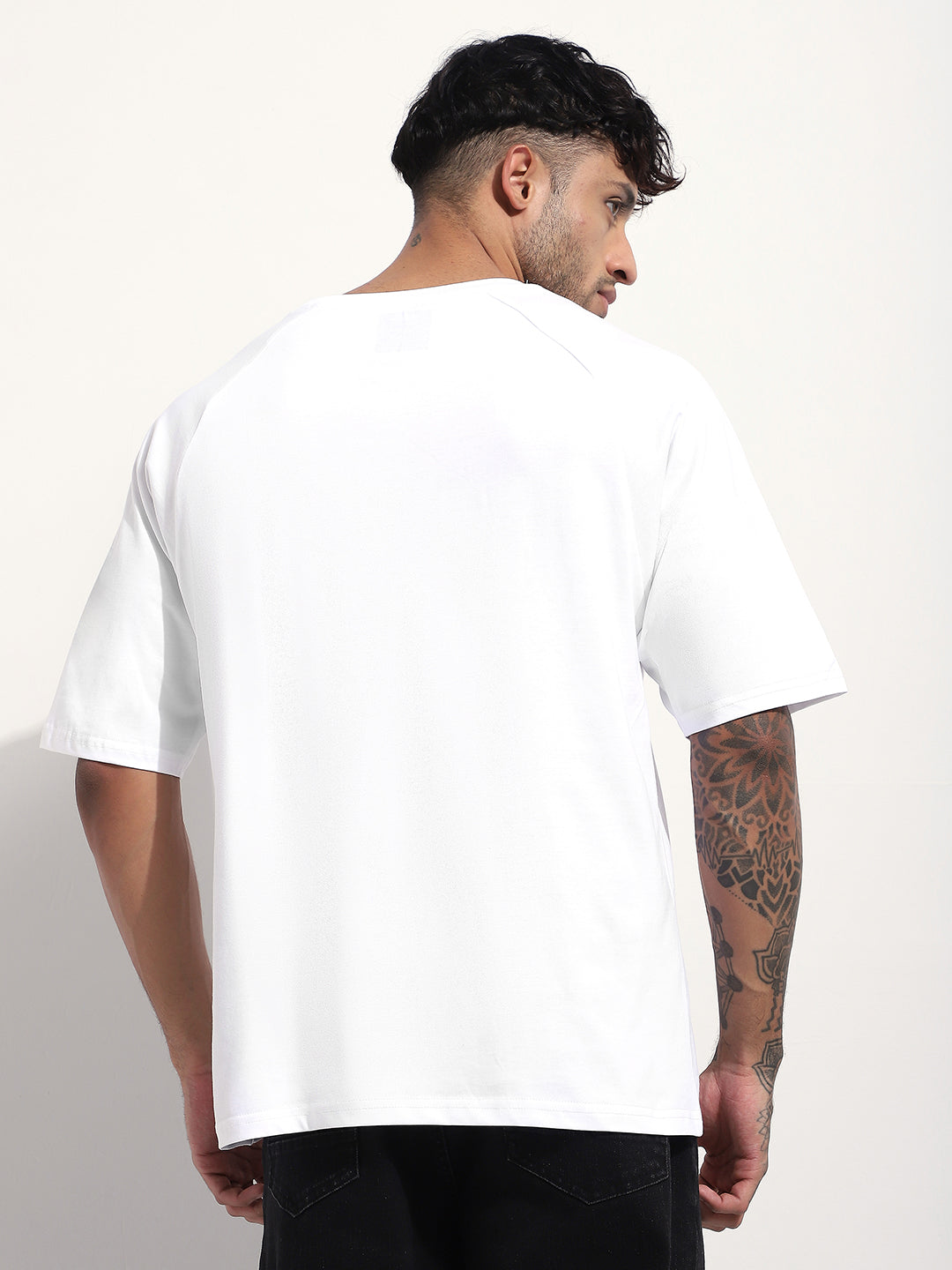 Mens Half Sleeve Round Neck Printed Oversized Fit Tshirts
