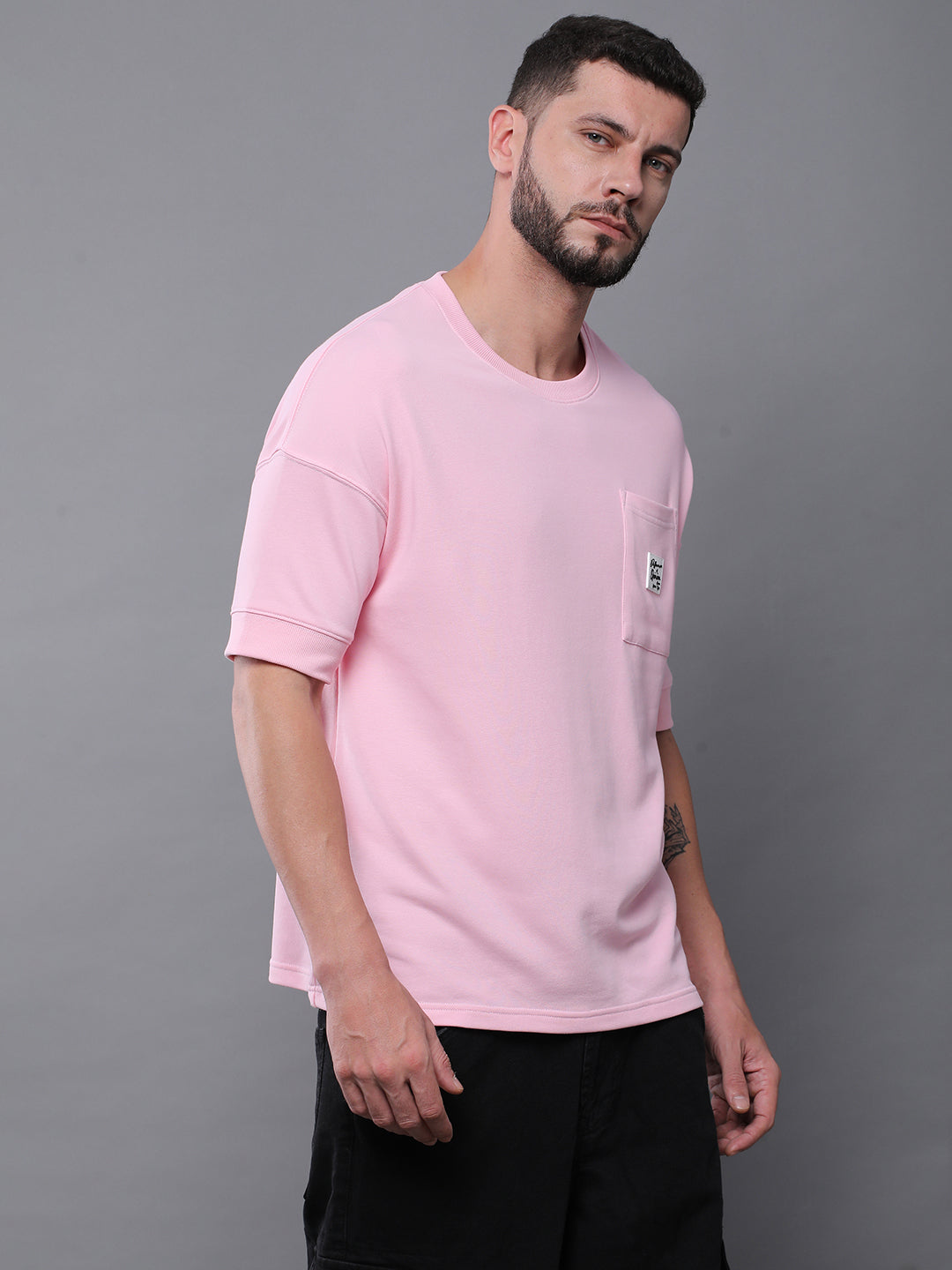 Mens Half Sleeve Round Neck Oversized Fit T-Shirts