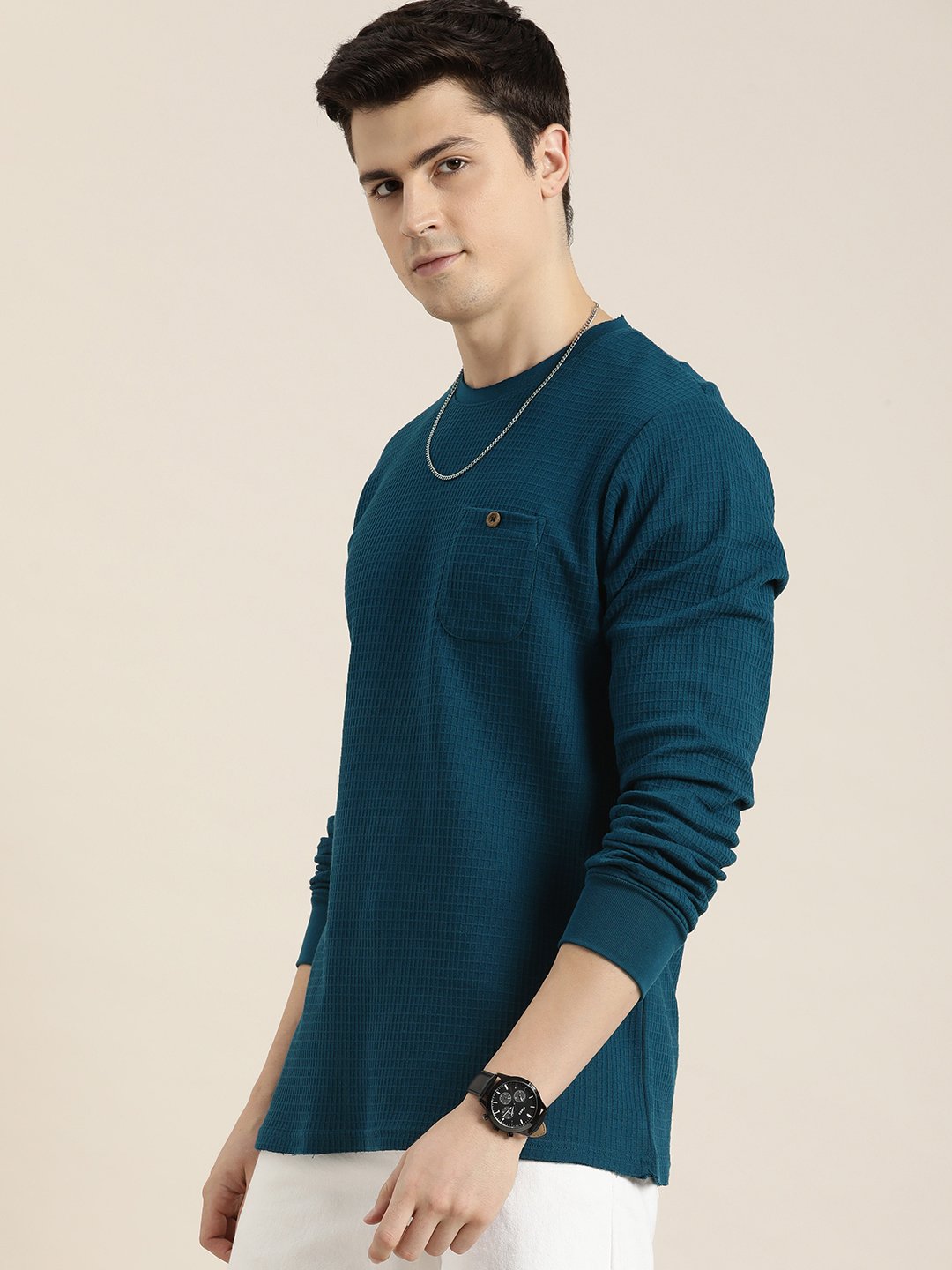 Mens Full Sleeve Round Neck Regular Fit T-Shirts