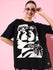 Womens Half Sleeve Drop Shoulder Printed Oversized Fit T-Shirts