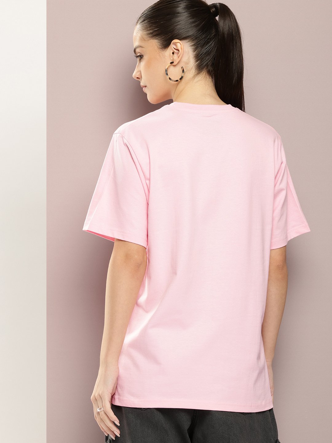 Womens Half Sleeve Round Neck Oversized Fit T-Shirts