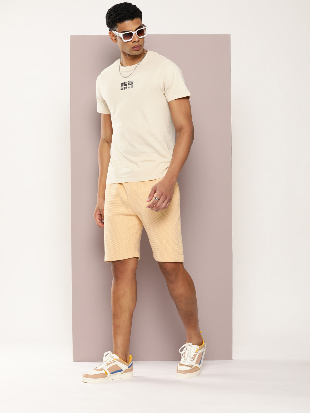 Men Solid Regular Shorts
