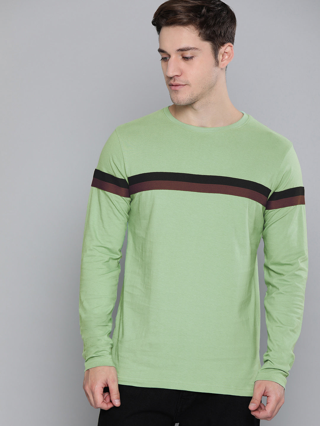 Mens Full Sleeve Round Neck Regular Fit T-Shirts