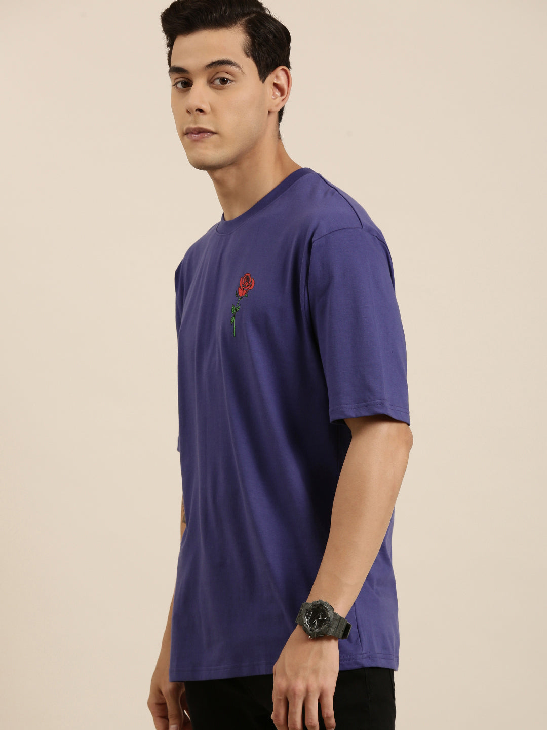 Mens Half Sleeve Round Neck Oversized Fit T-Shirts