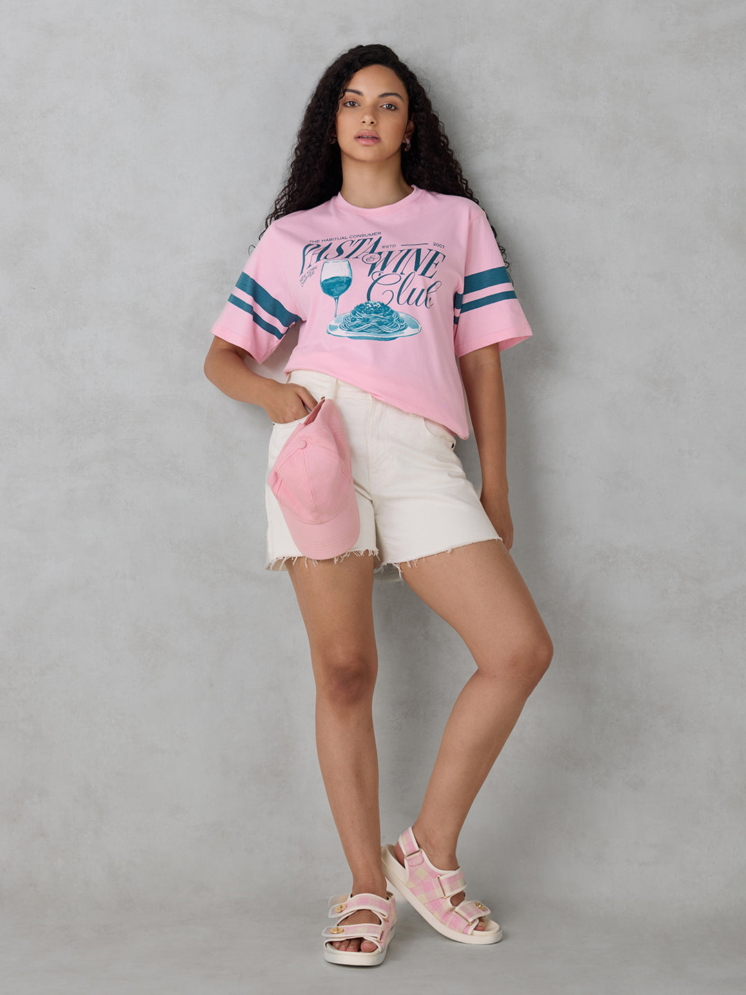 Womens Half Sleeve Printed Oversized Fit Tshirt