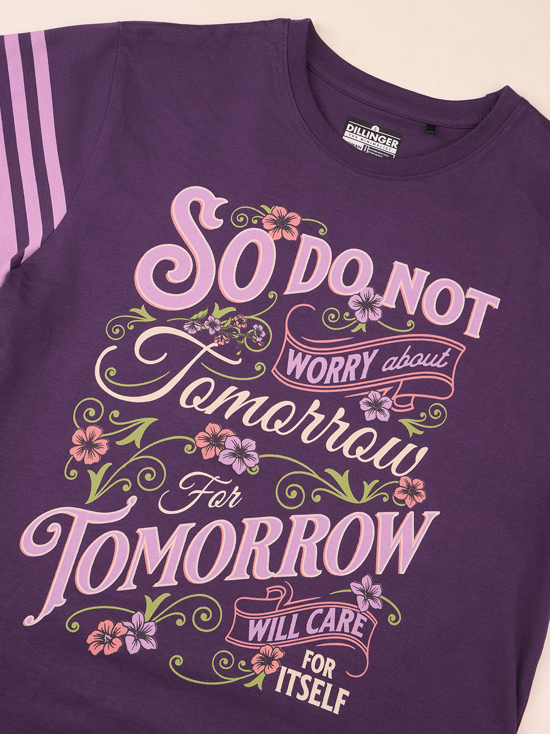 Womens Printed Oversized Fit Cotton T-Shirt