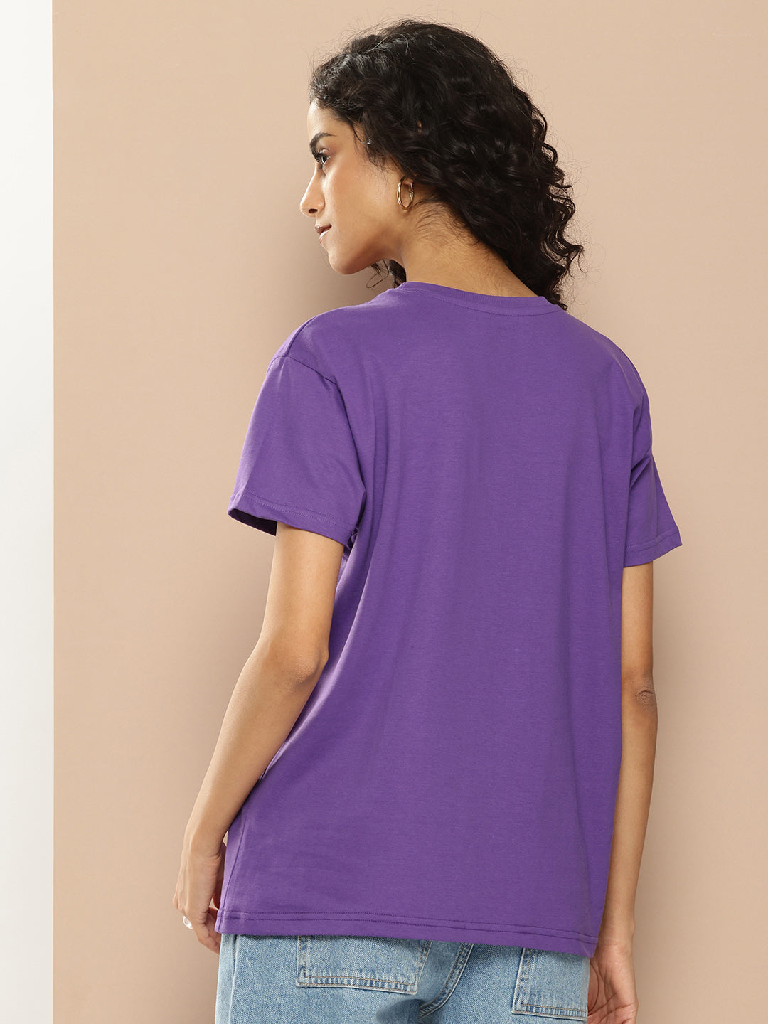 Womens Half Sleeve Round Neck Printed Boxy Fit Tshirts