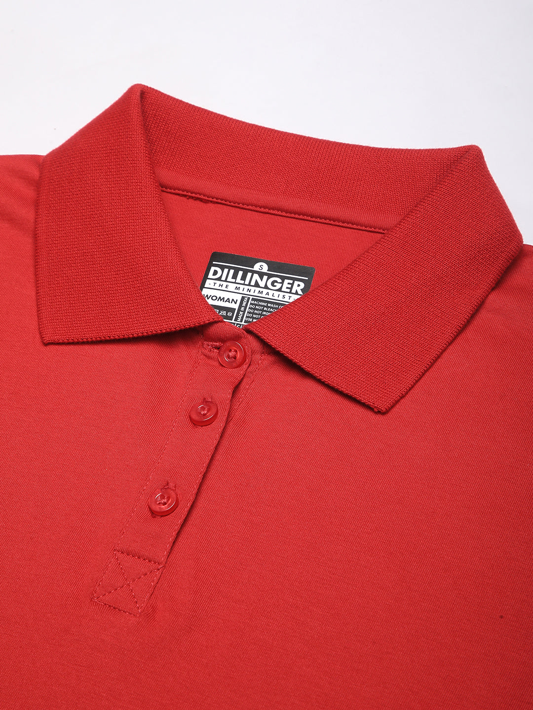 Womens Half Sleeve Polo Neck Solid Regular Fit Tshirts
