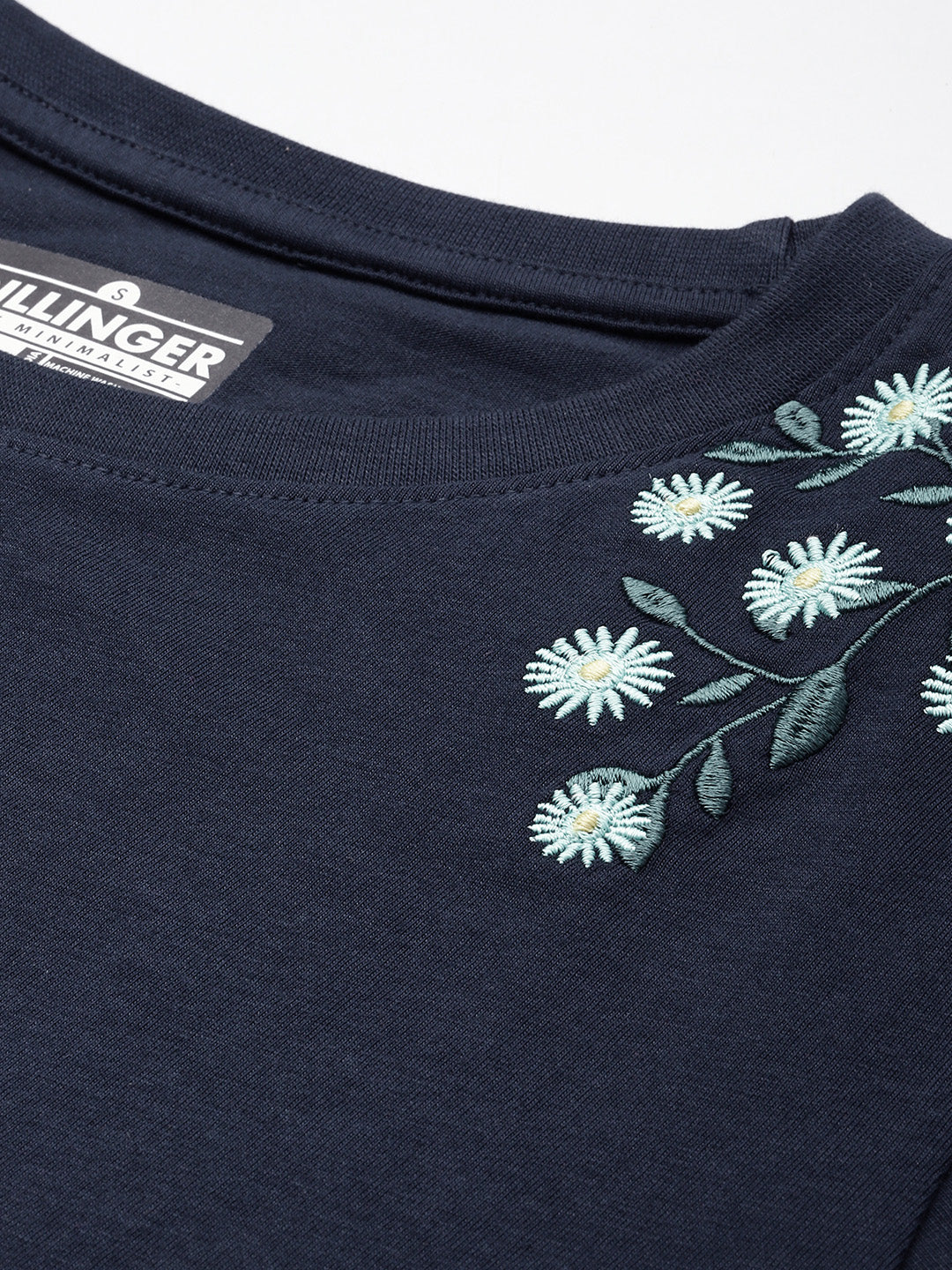 Womens Half Sleeve Round Neck Embroidery Regular Fit Tshirts