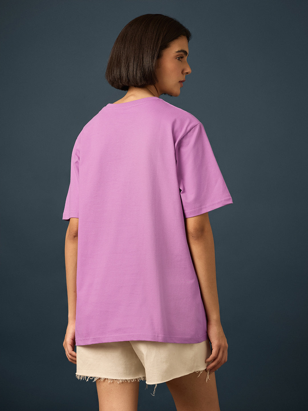 Womens Short Sleeve Printed Oversized Fit Tshirt 