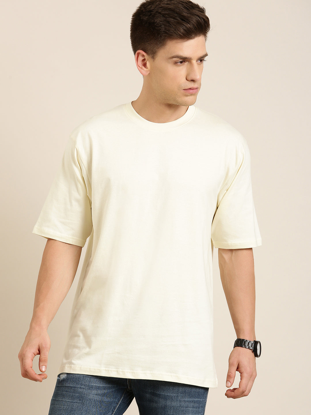 Mens Half Sleeve Round Neck Oversized Fit T-Shirts