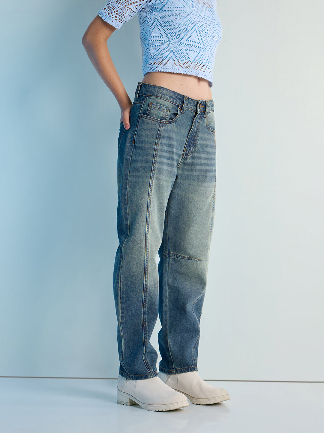 Womens Boot Cut Strech Denim Jeans Pant