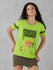 Womens Half Sleeve Puff Printed Boxy Regular Fit Tshirt