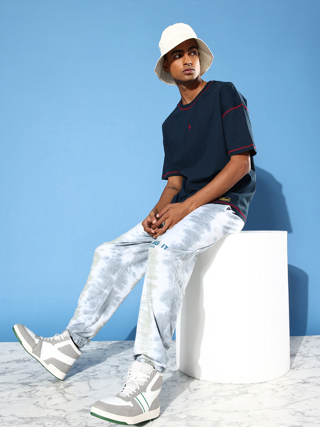 Mens Half Sleeve Drop Shoulder Plain Oversized Fit T-Shirts