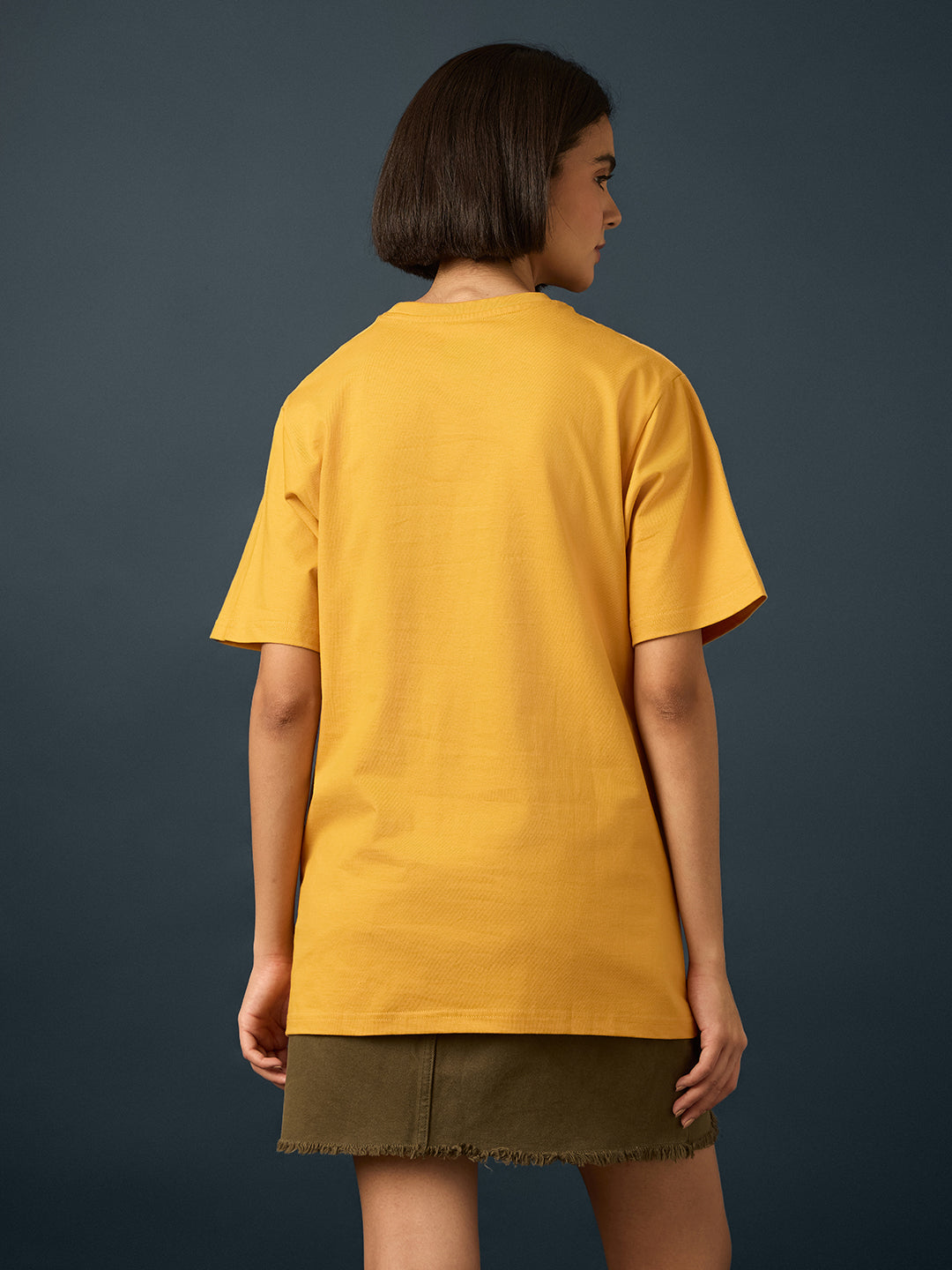 Womens Short Sleeve Printed Oversized Fit Tshirt 