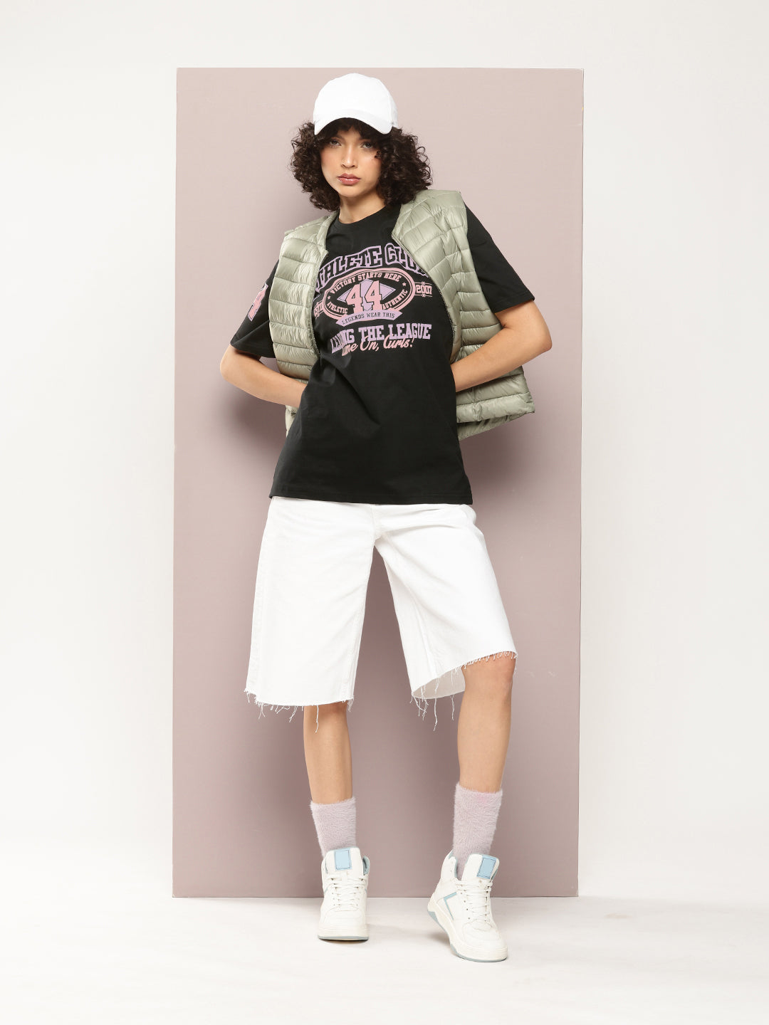 Womens Half Sleeve Round Neck Printed Oversized Fit Tshirts