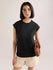 Womens Solid Regular Fit Lycra Jersey Sleeveless Tshirt
