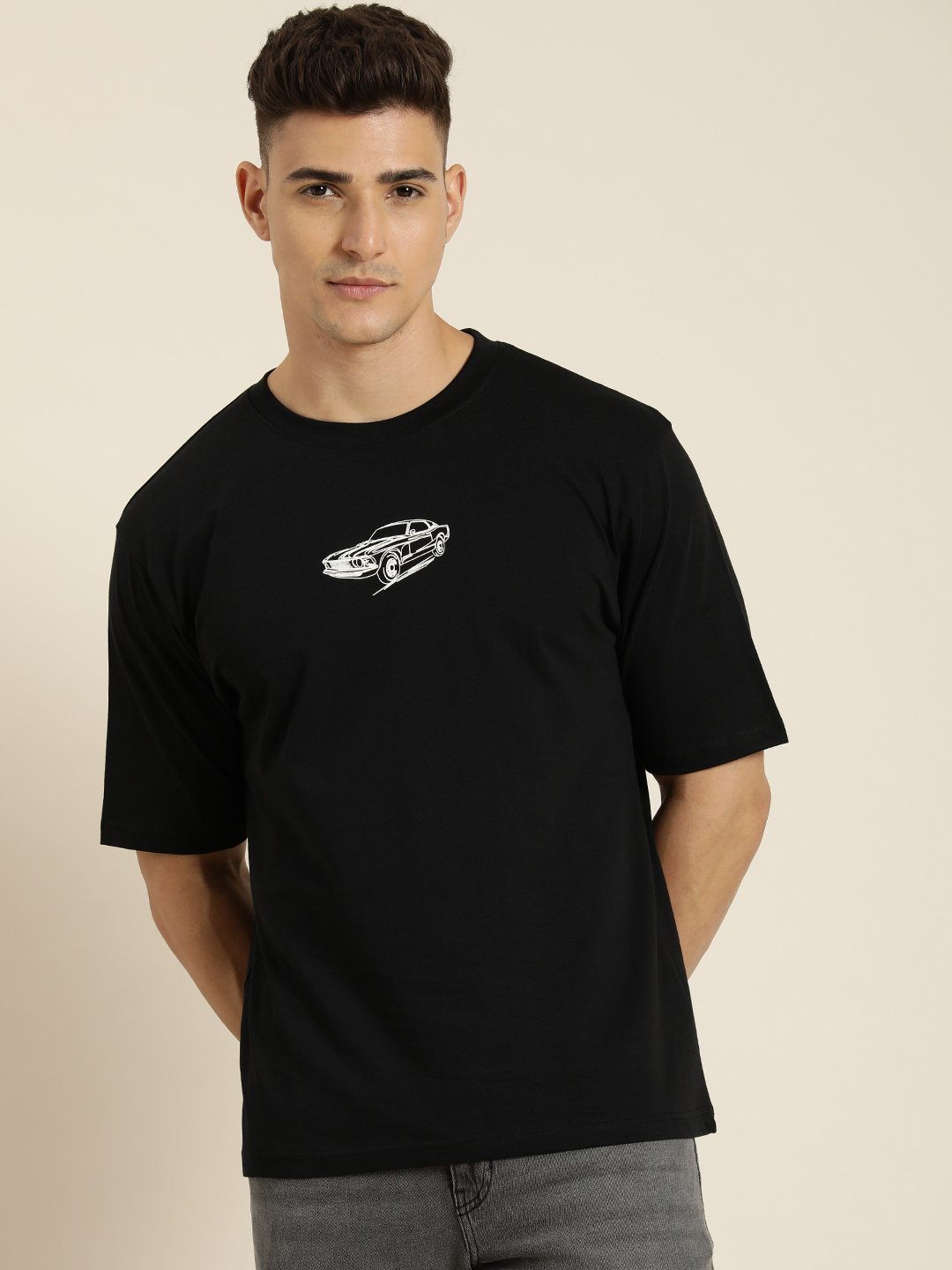 Mens Half Sleeve Round Neck Oversized Fit T-Shirts