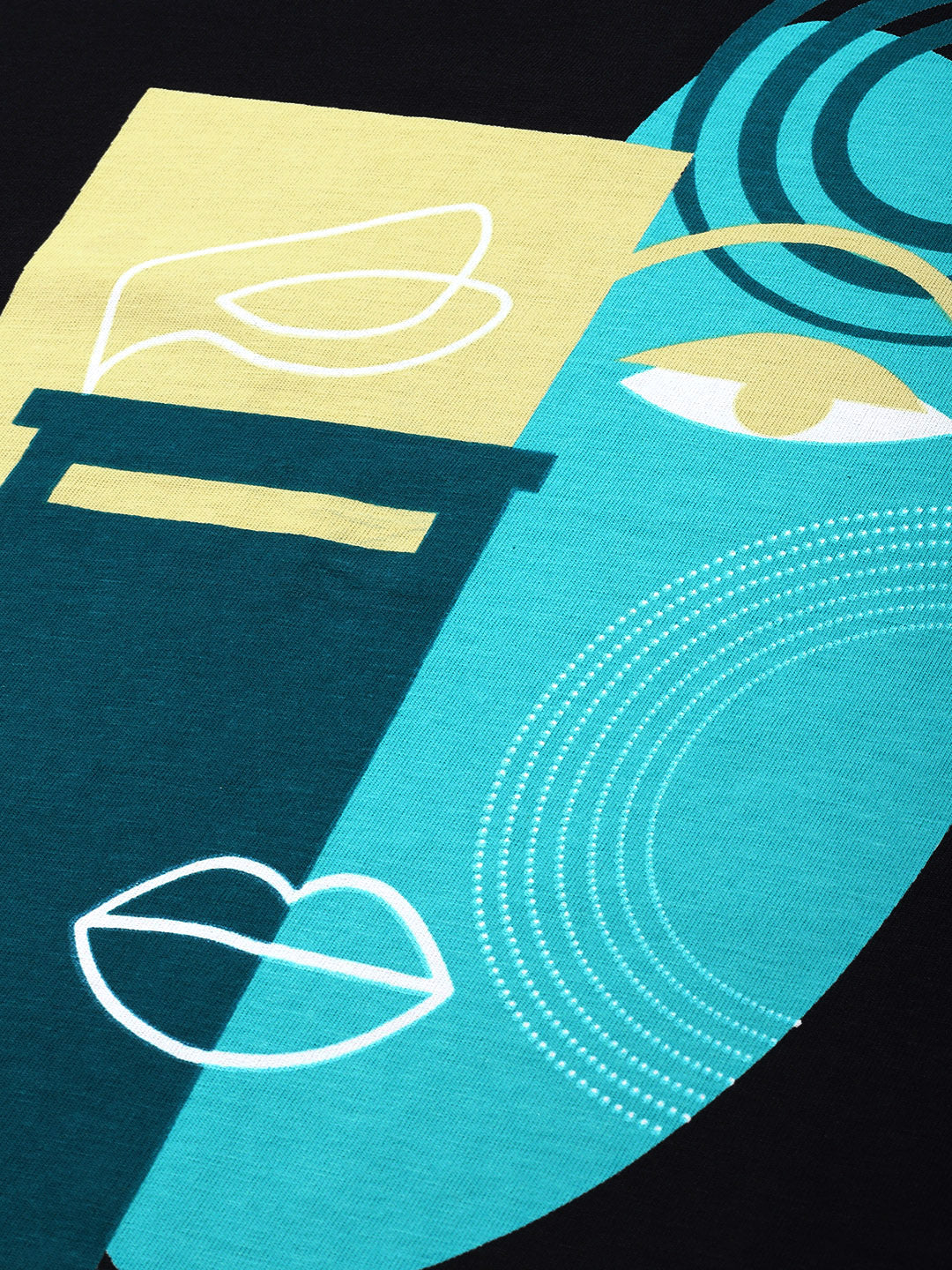 Womens Half Sleeve Drop Shoulder Printed Oversized Fit T-Shirts