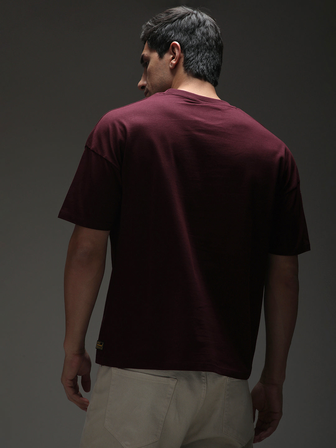 Mens Half Sleeve Drop Shoulder Printed Oversized Fit T-Shirts