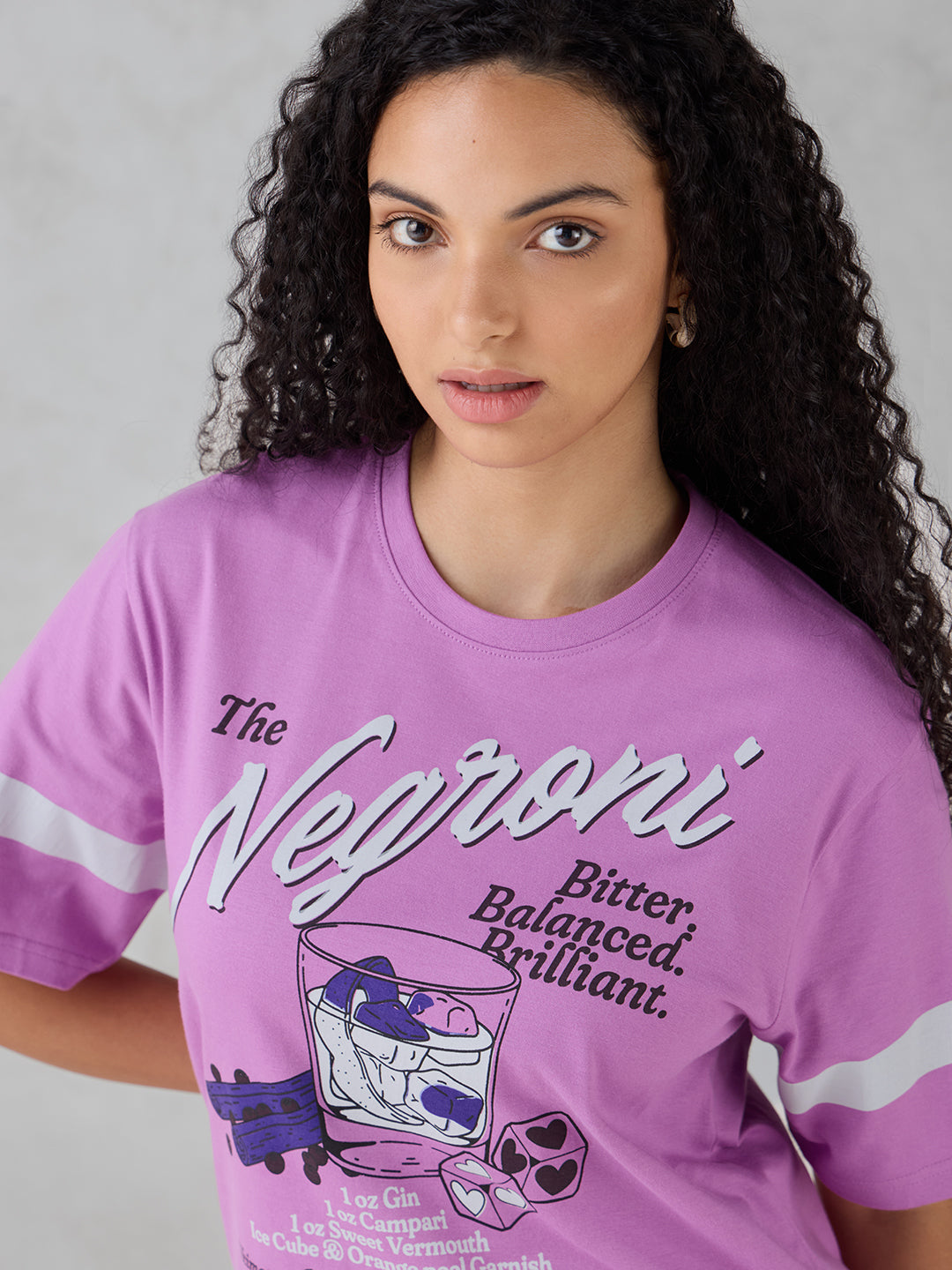 Womens Half Sleeve Printed Oversized Fit Tshirt
