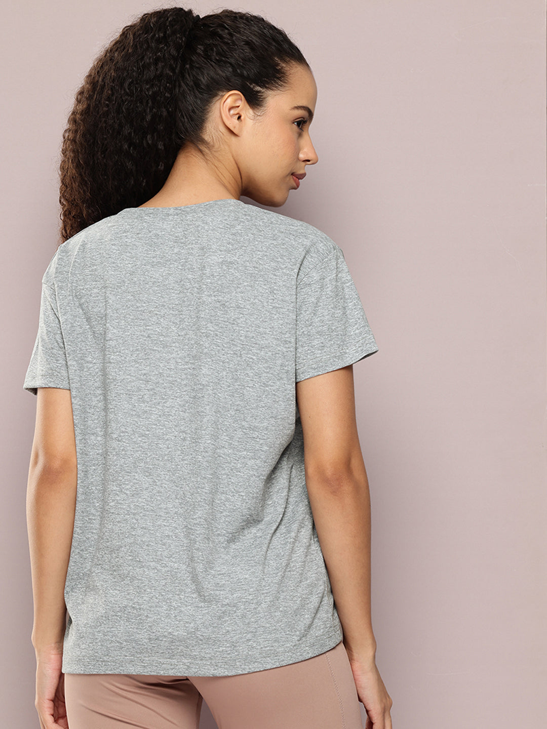 Womens Half Sleeve Round Neck Solid Boxy Fit Tshirts