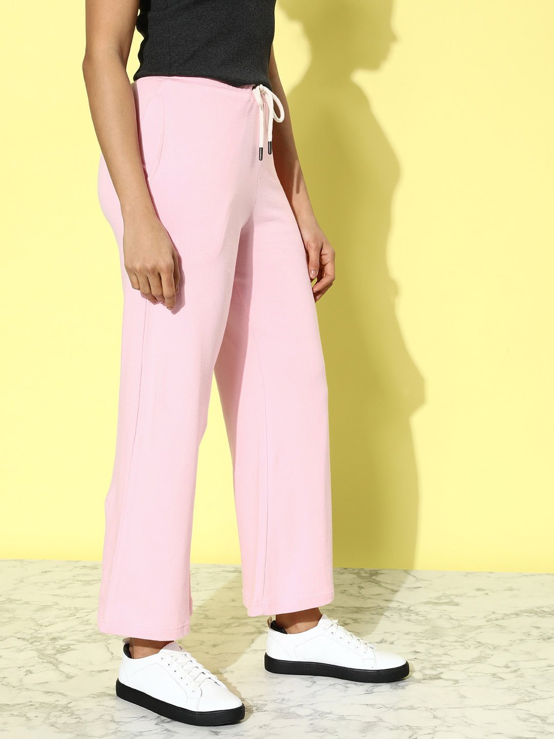 Women Solid Relaxed Fit Track Pant