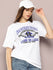 Womens Half Sleeve Round Neck Printed Oversized Fit Tshirts