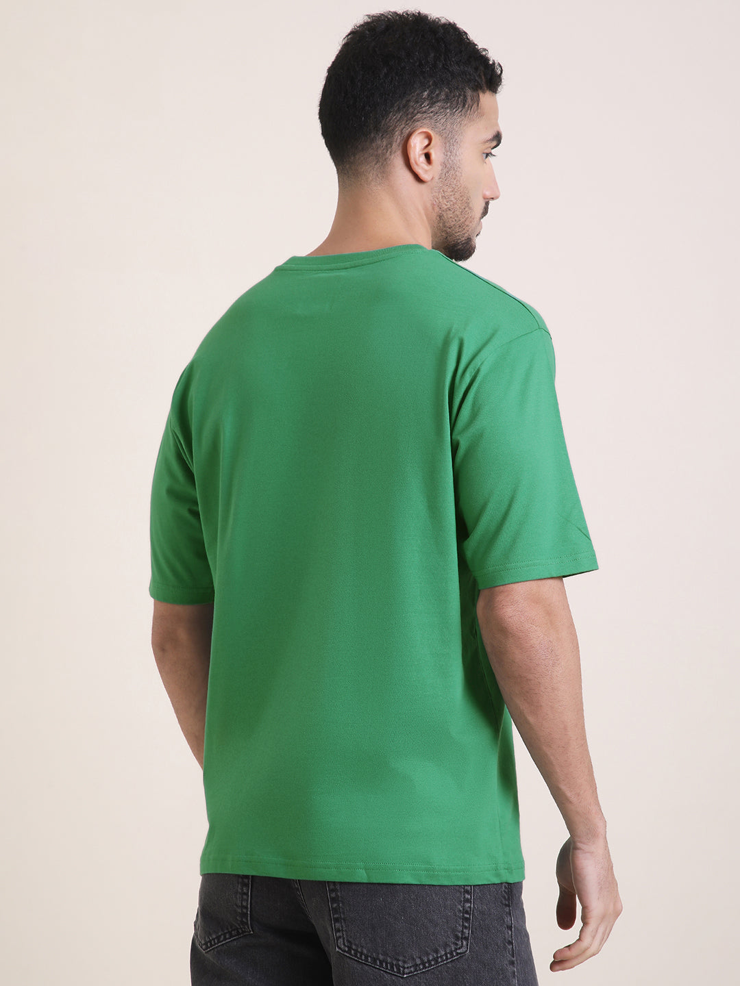 Mens Half Sleeve Round Neck Printed Oversized Fit Tshirts
