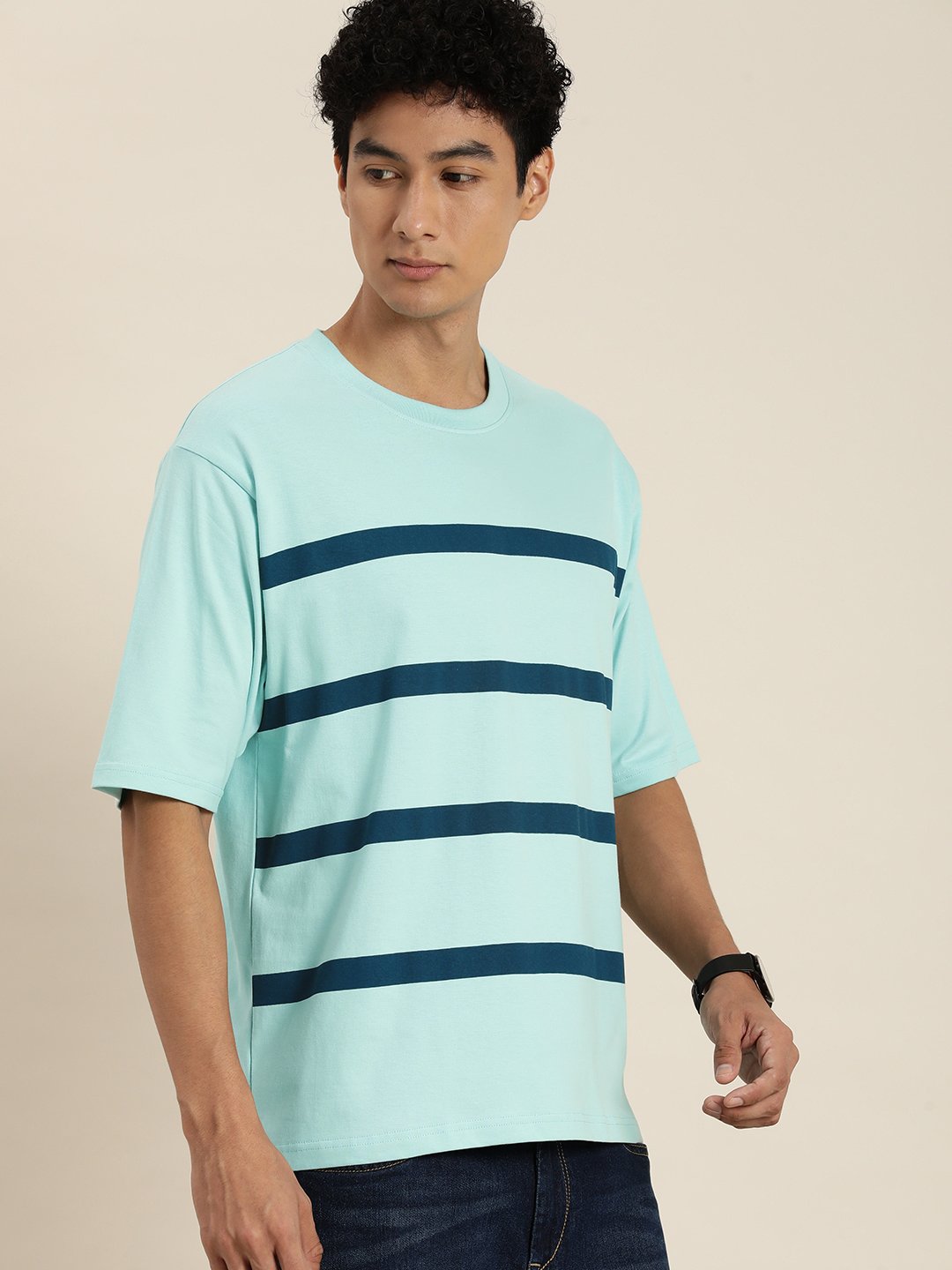 Mens Half Sleeve Round Neck Oversized Fit T-Shirts