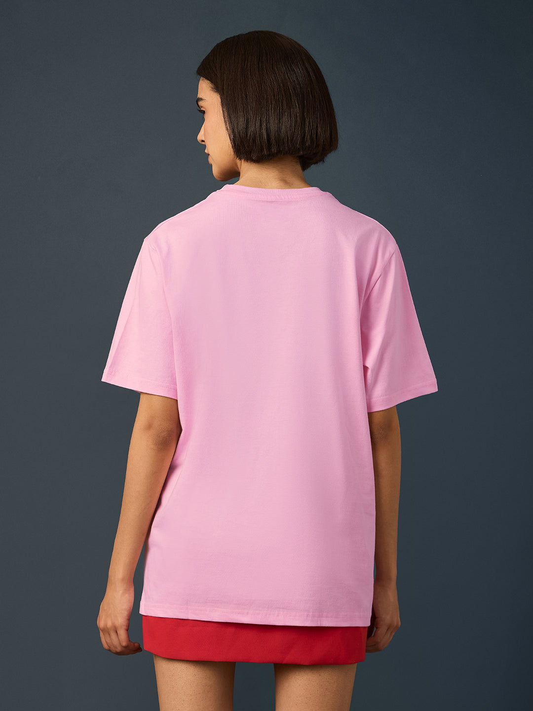 Womens Short Sleeve Printed Oversized Fit Tshirt 