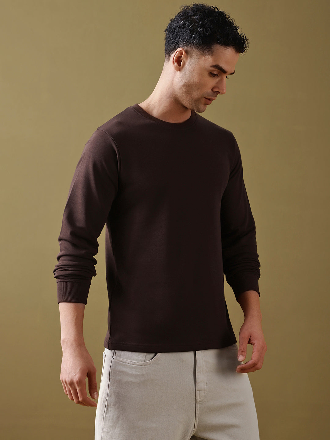 Mens Full Sleeve Round Neck Regular Fit T-Shirts