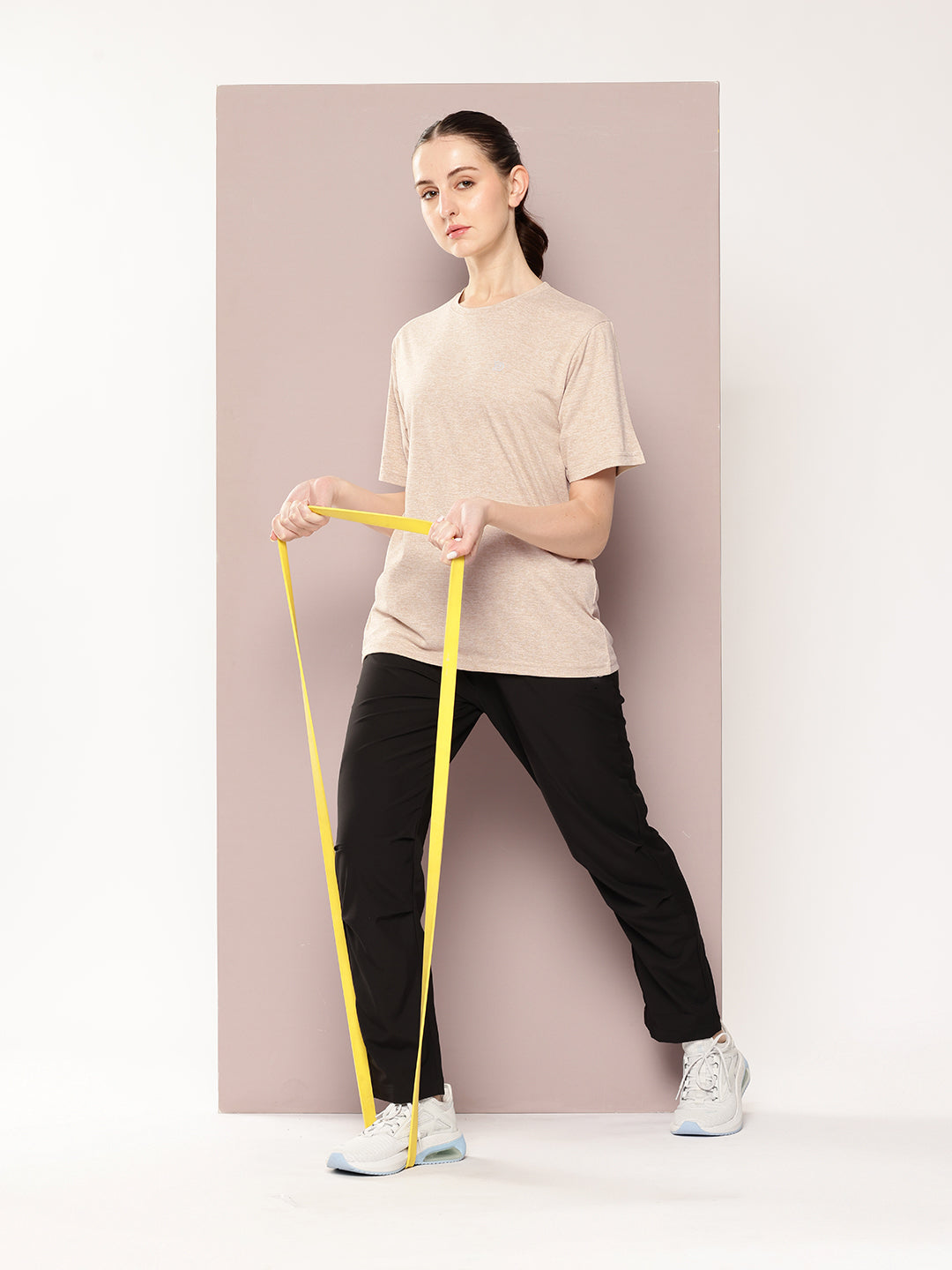 Womens Short Sleeve Round Neck Oversized Polyster Tshirt