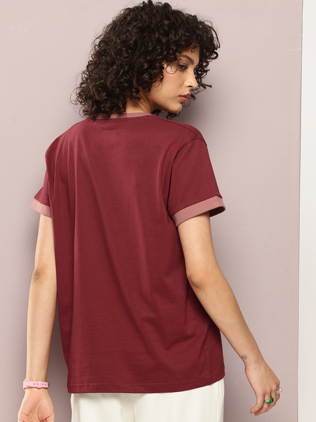 Womens Half Sleeve Round Neck Printed Boxy Fit Tshirts