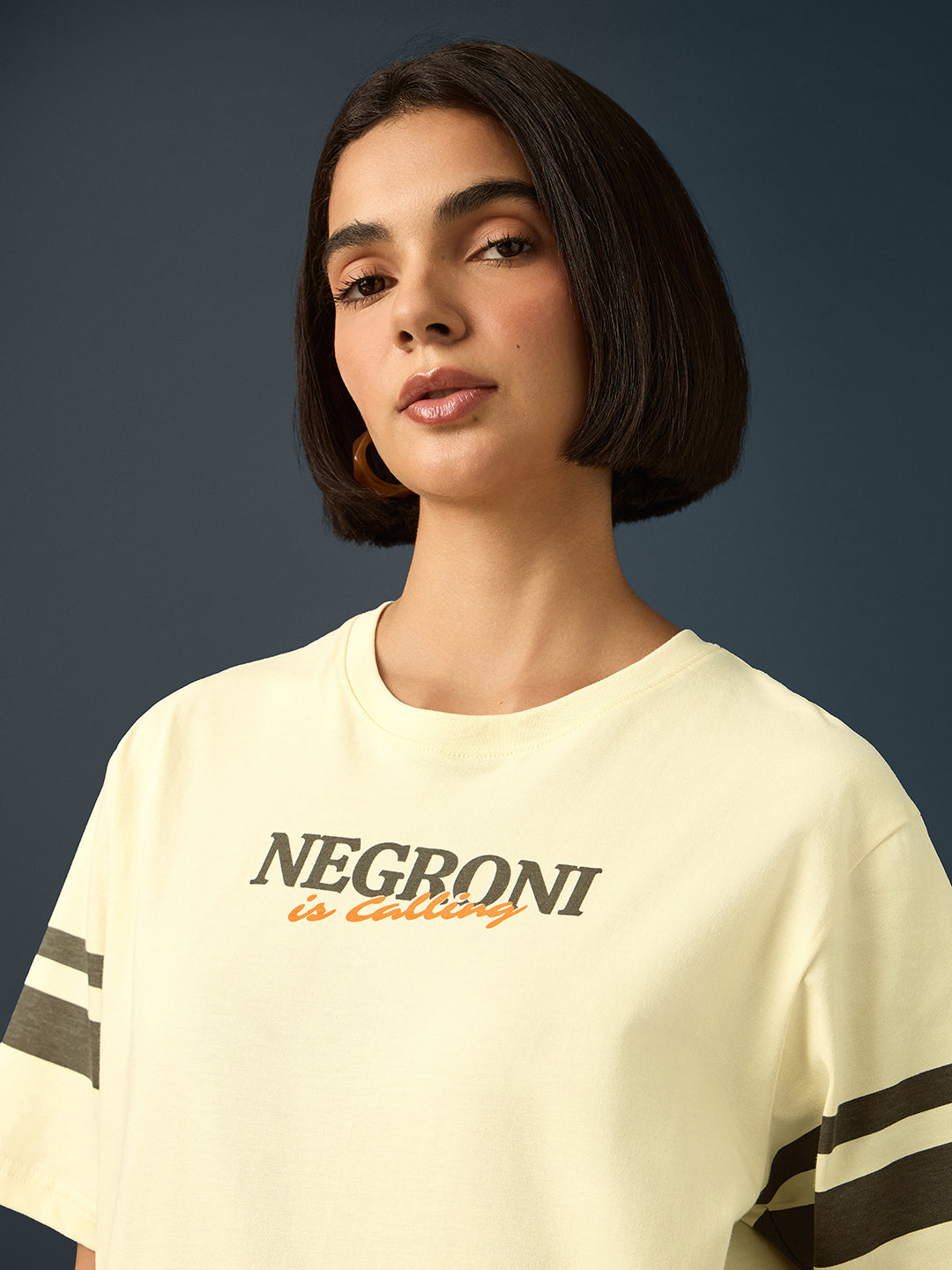 Womens Short Sleeve Printed Oversized Fit Tshirt 
