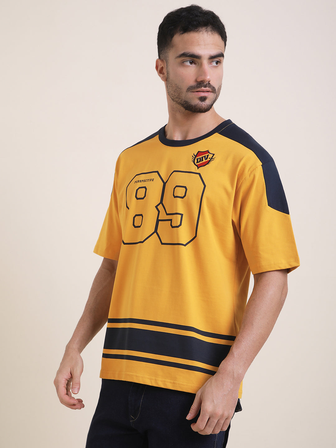 Mens Half Sleeve Round Neck Printed Oversized Fit Tshirts