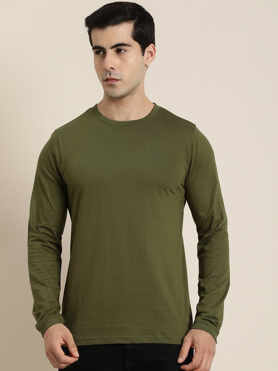Mens Full Sleeve Round Neck Regular Fit T-Shirts