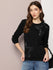Womens Full Sleeve Round Neck Embroidered Relaxed Fit Tshirts
